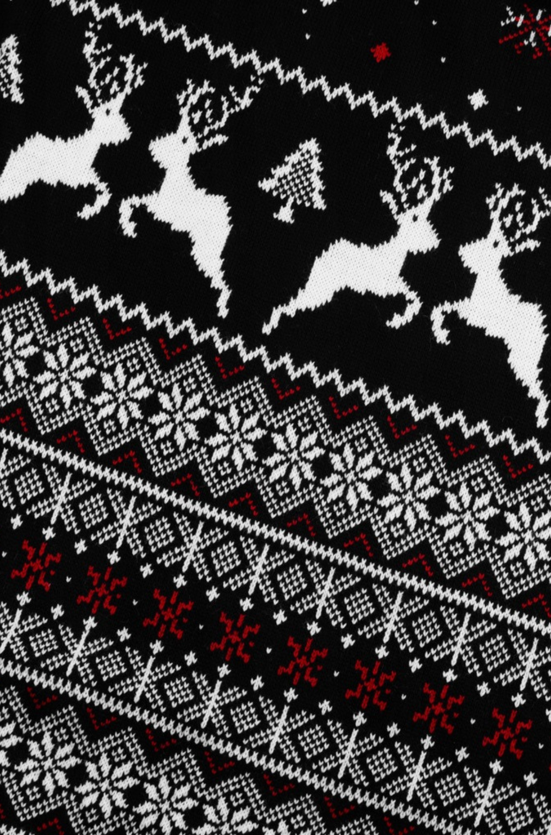 Świąteczny sweter męski z norweskim wzorem i reniferami granatowy z bordowym